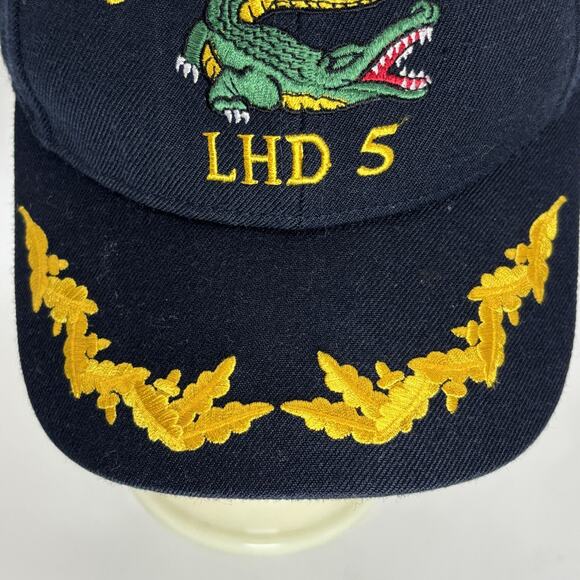 USS Bataan Hat Cap Strap Back Embroidered Alligator Leaf Military Mens USA Navy - Picture 5 of 8